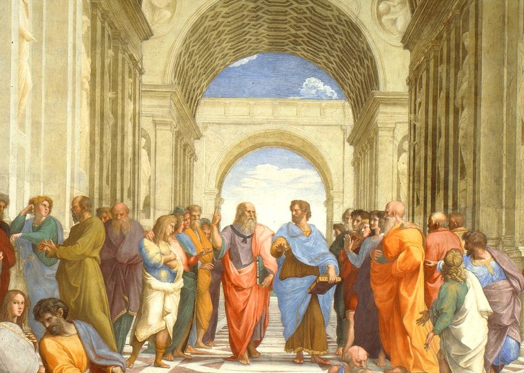 Raffaello, La Scuola di Atene (ritaglio), 1509-1511 circa